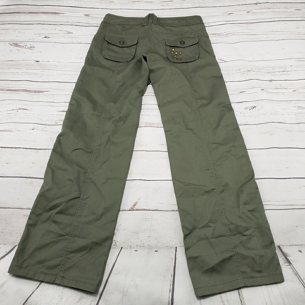 Rue 21 Pants Size 1 / 2 Womens Green Studded - Picture 2 of 6